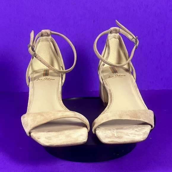 Sam Edelman Women's Tan Suede‎ Wilson Kitten Heel Sandals Shoe Size 5.5 - Picture 2 of 7